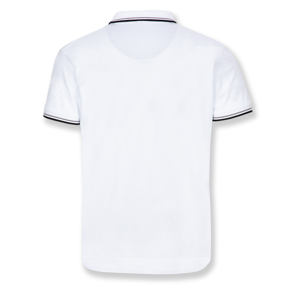 Men's White Classic Scania Pique
