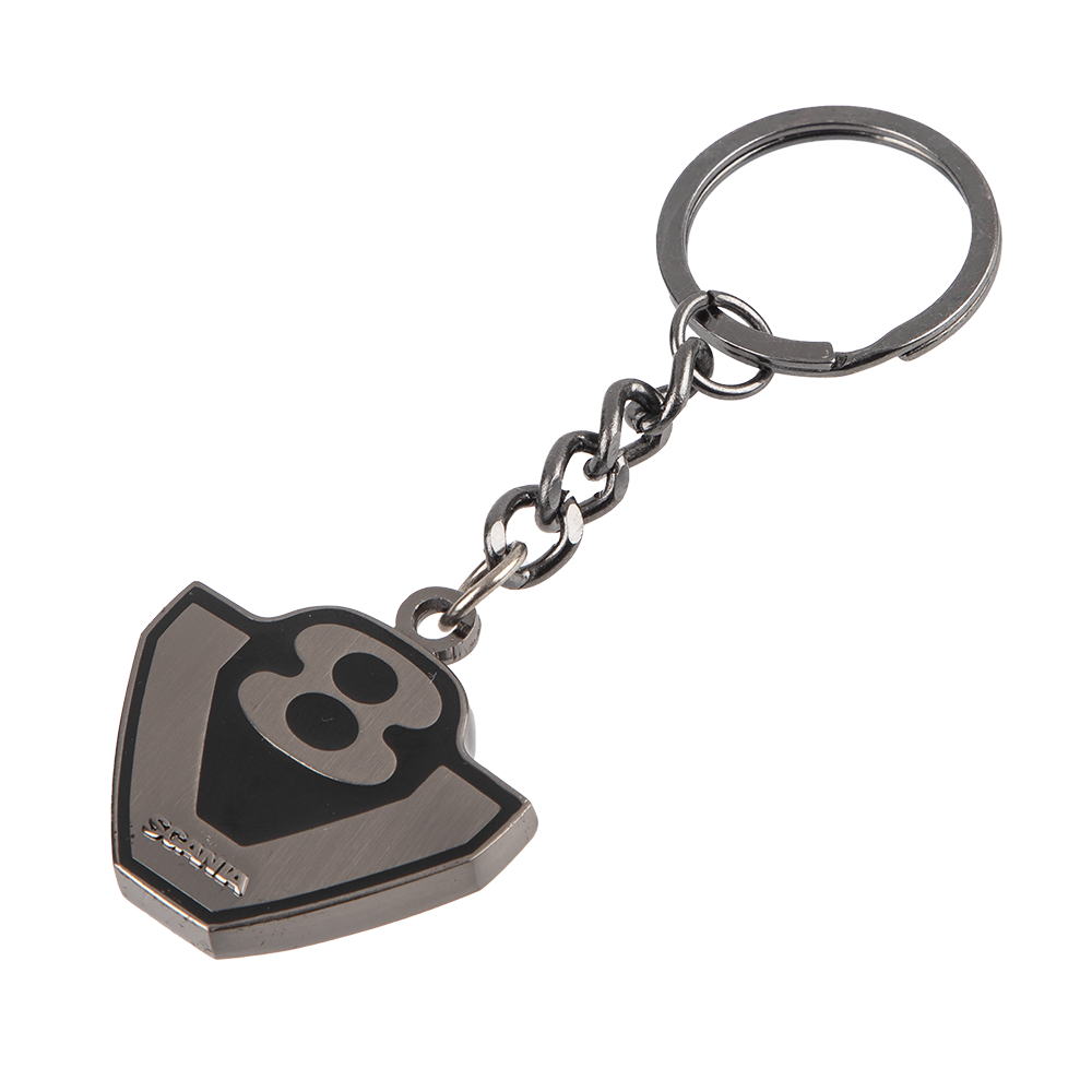 Metal V8 Keyring