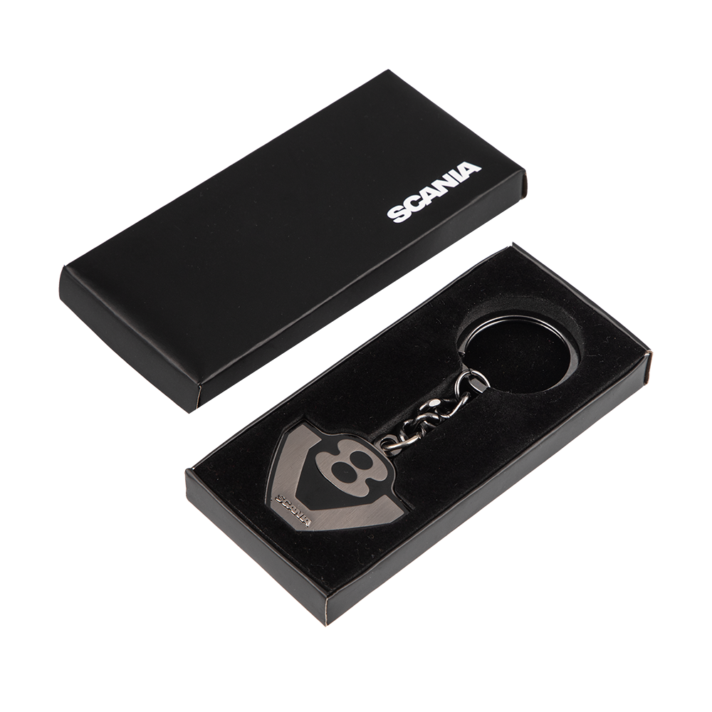 Metal V8 Keyring