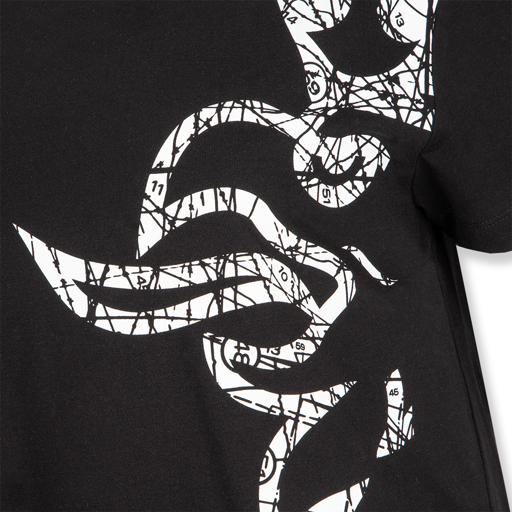 Women's Black Loose Fit Griffin T-Shirt