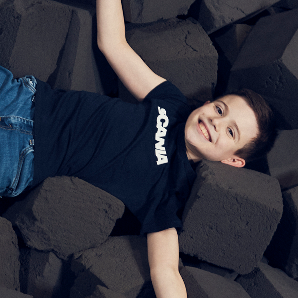Kids Navy Wordmark T-Shirt