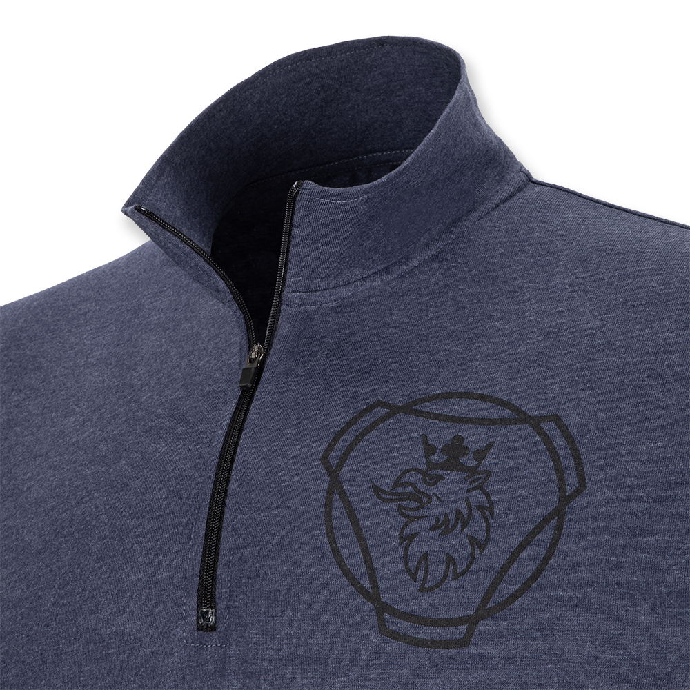 Men's 1/4 Zip Stripe Long Sleeve T-Shirt