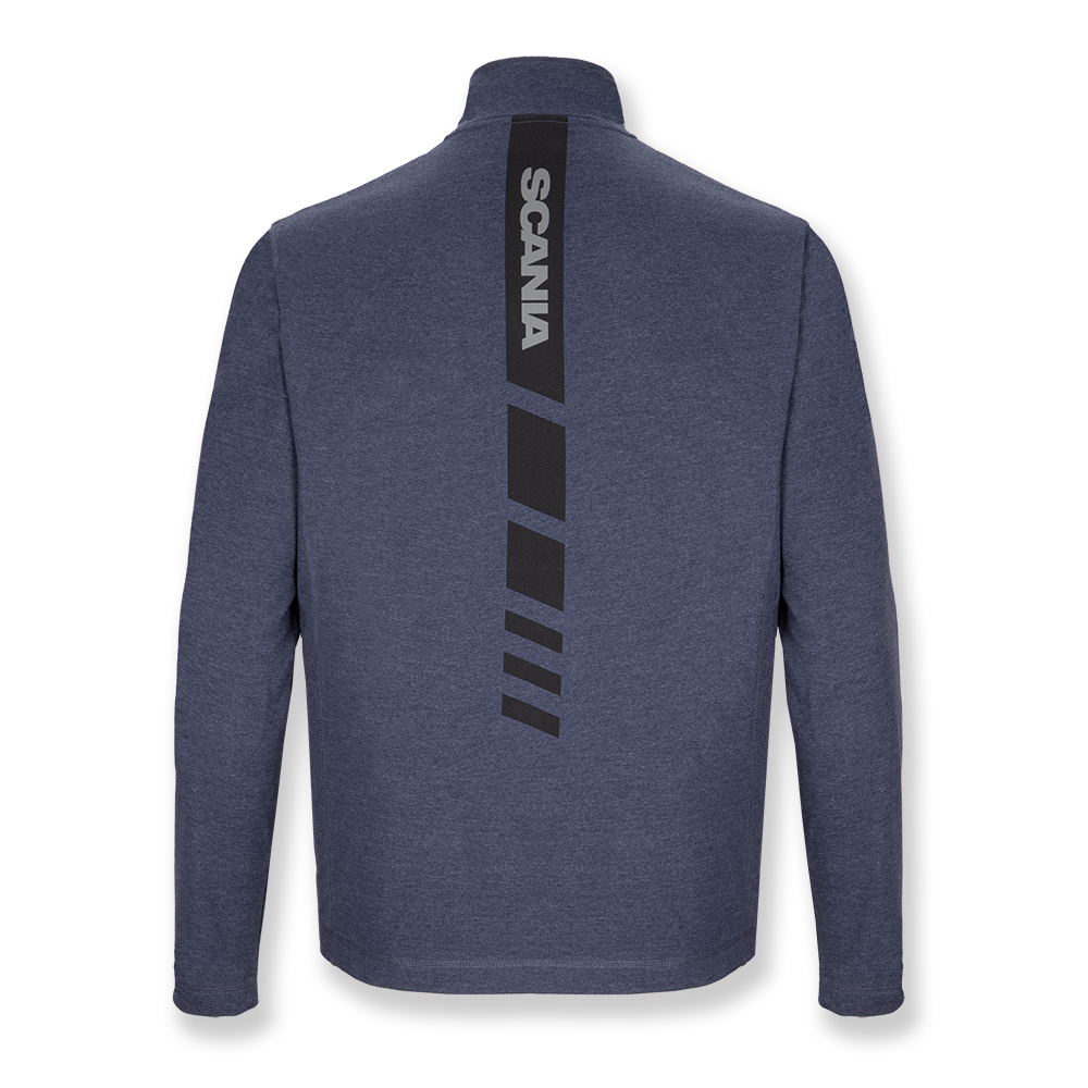 Men's 1/4 Zip Stripe Long Sleeve T-Shirt