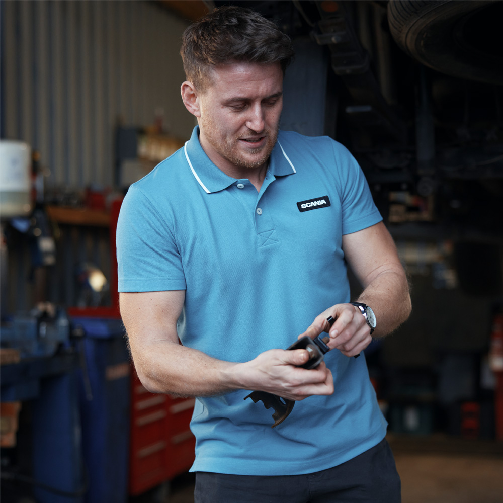 Men's Light Blue Base Polo