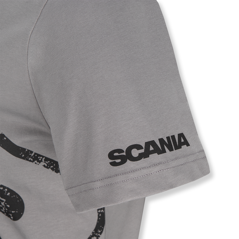 Men's Stone Grey Distressed V8 T-Shirt