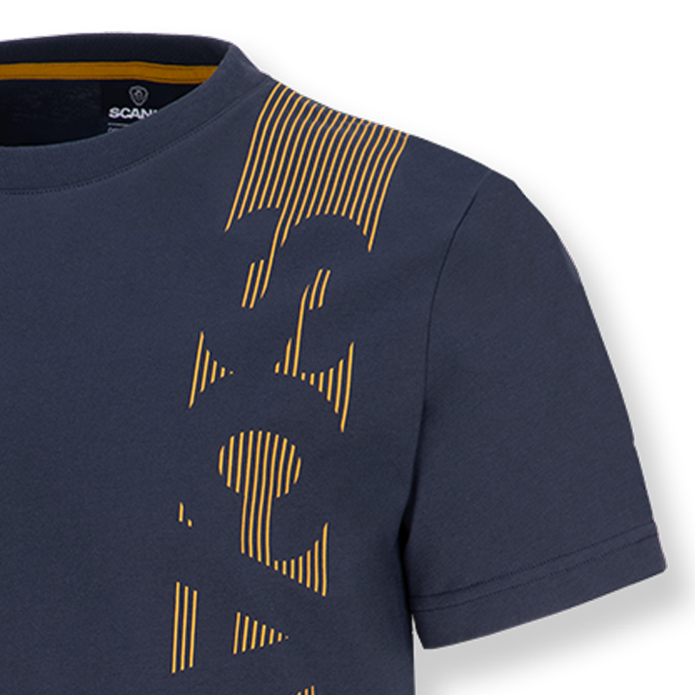 Marineblaues Herren T-Shirt mit vertikalen Streifen