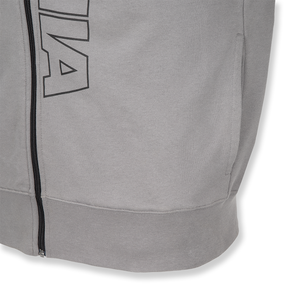 Men's Stone Grey Base Zip Hoodie