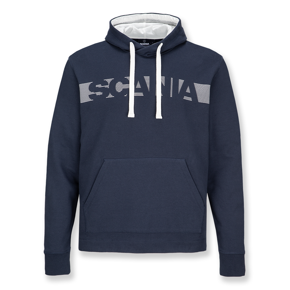 Men's Navy Striped Relaxed Hoodie