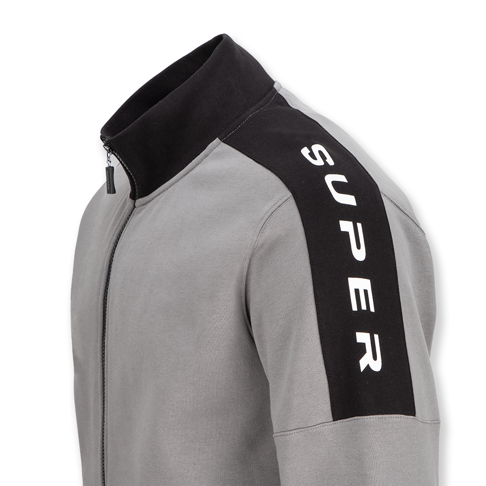 Men's Stone Grey SUPER Zip Sweatshirt
