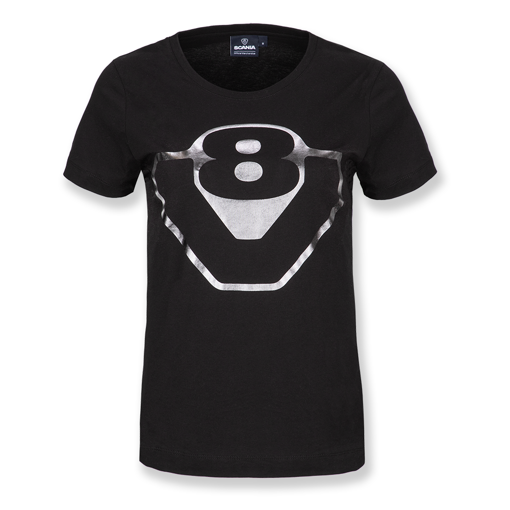 Women's Black V8 T-Shirt