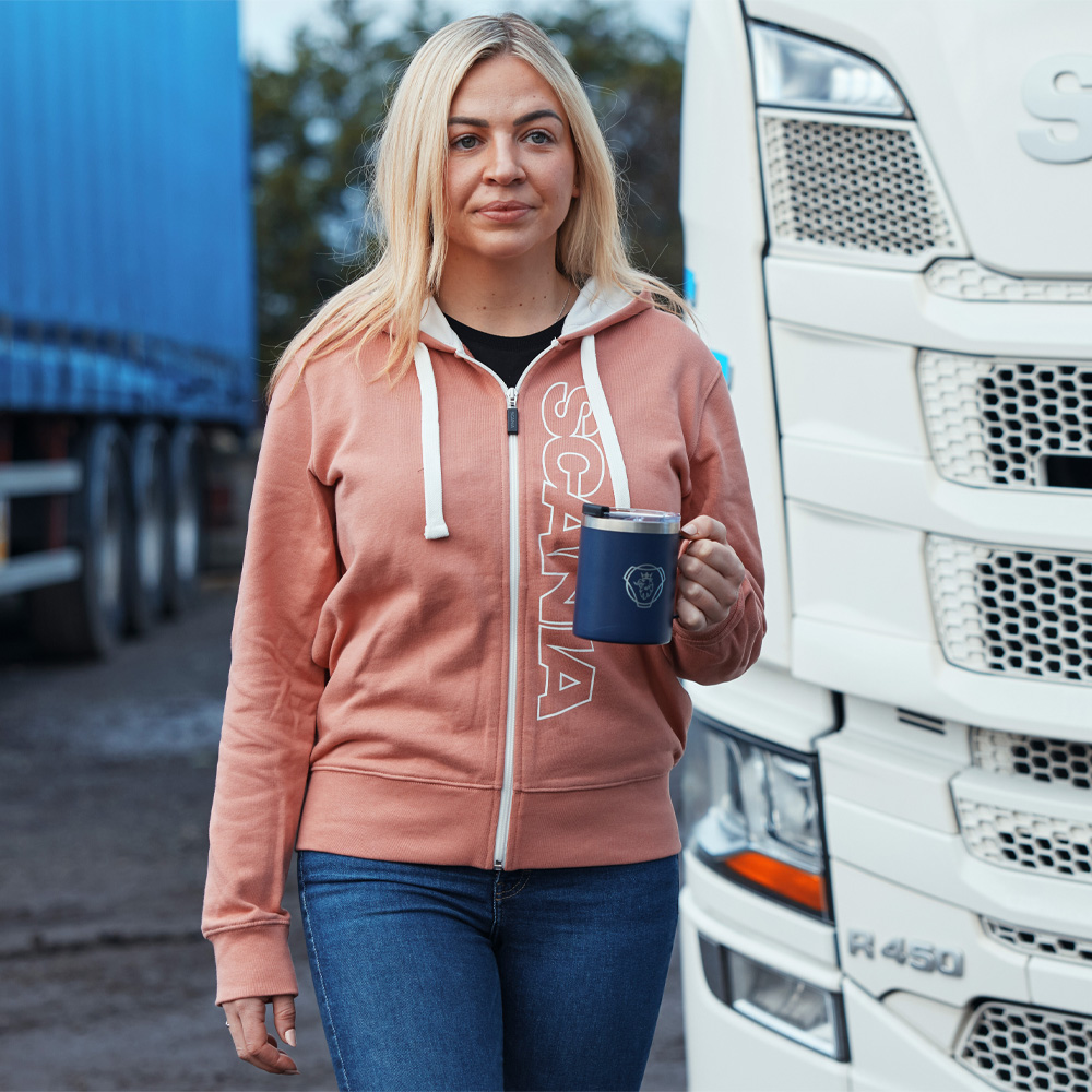 Women's Dusty Pink Base Zip Hoodie