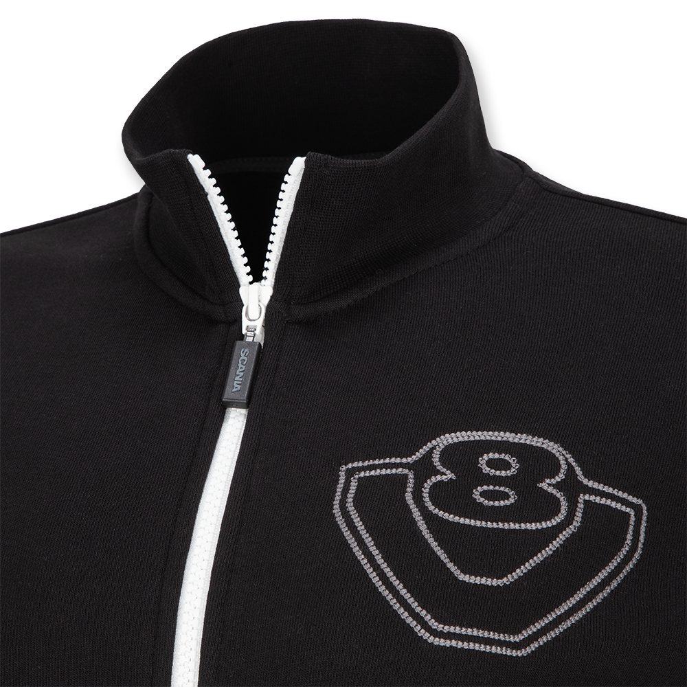 Women's Black V8 Duo Zip Sweatshirt