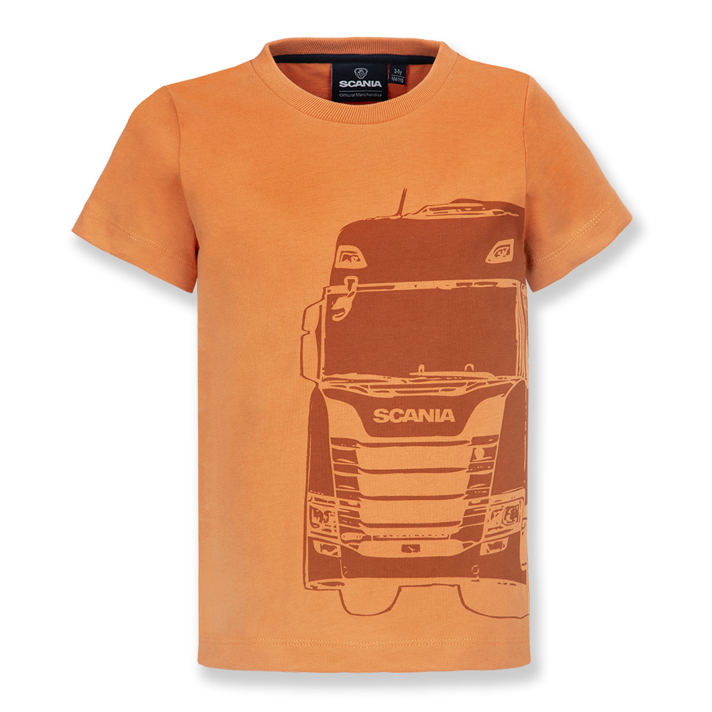 Orange LKW T-Shirt für Kinder