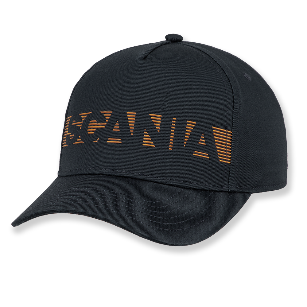 Striped Wordmark Baseball Cap