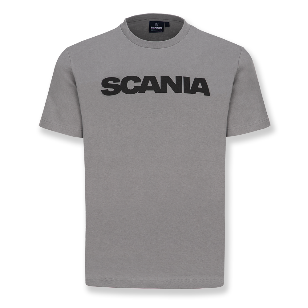 Men's Stone Grey Basic Wordmark T-Shirt