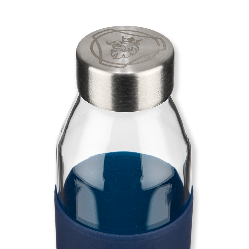 Navy Glass Bottle