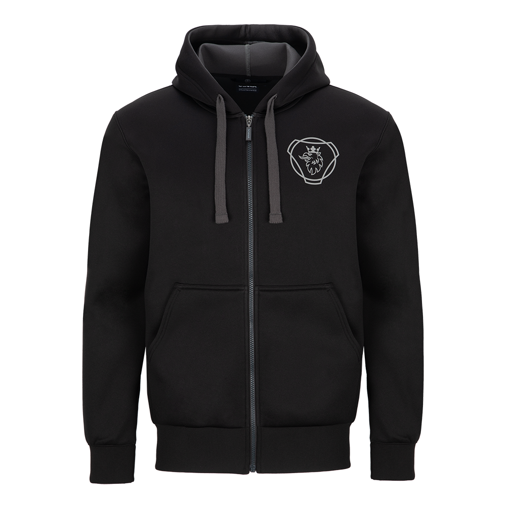 Men's Black Heavy Zip Hoodie