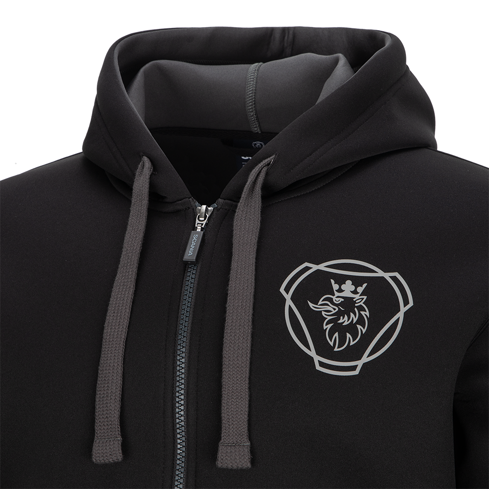 Men's Black Heavy Zip Hoodie