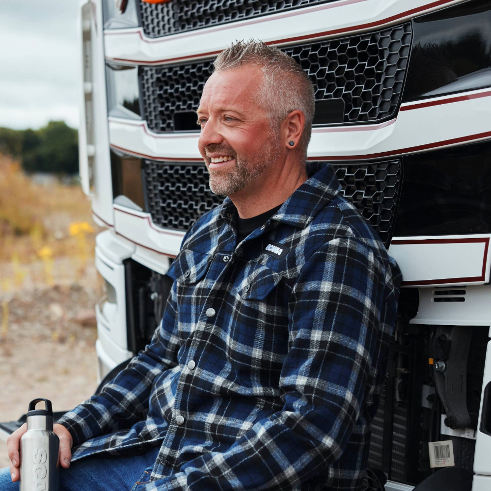 Men's Blue Checked Overshirt