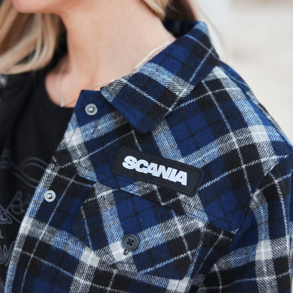 Women's Blue Checked Overshirt