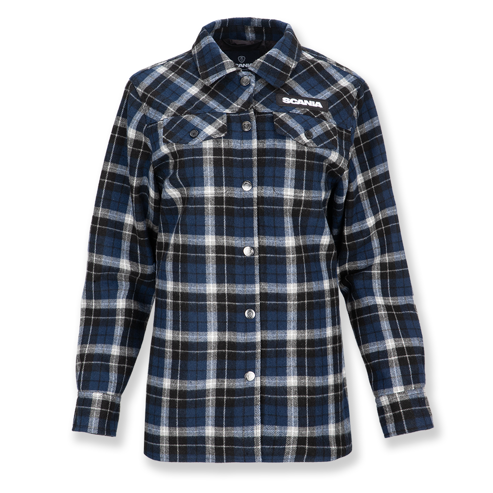 Women's Blue Checked Overshirt