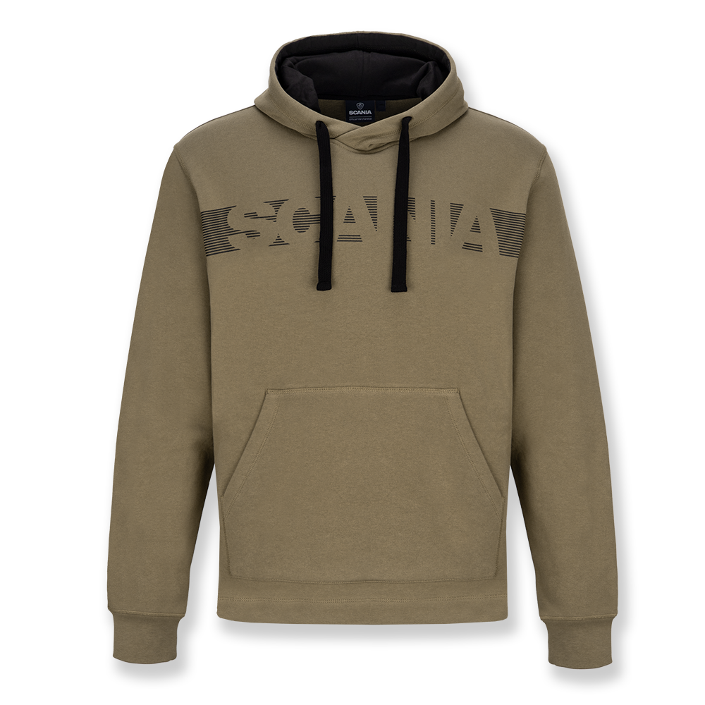 Men's Khaki Stripe Relaxed Hoodie