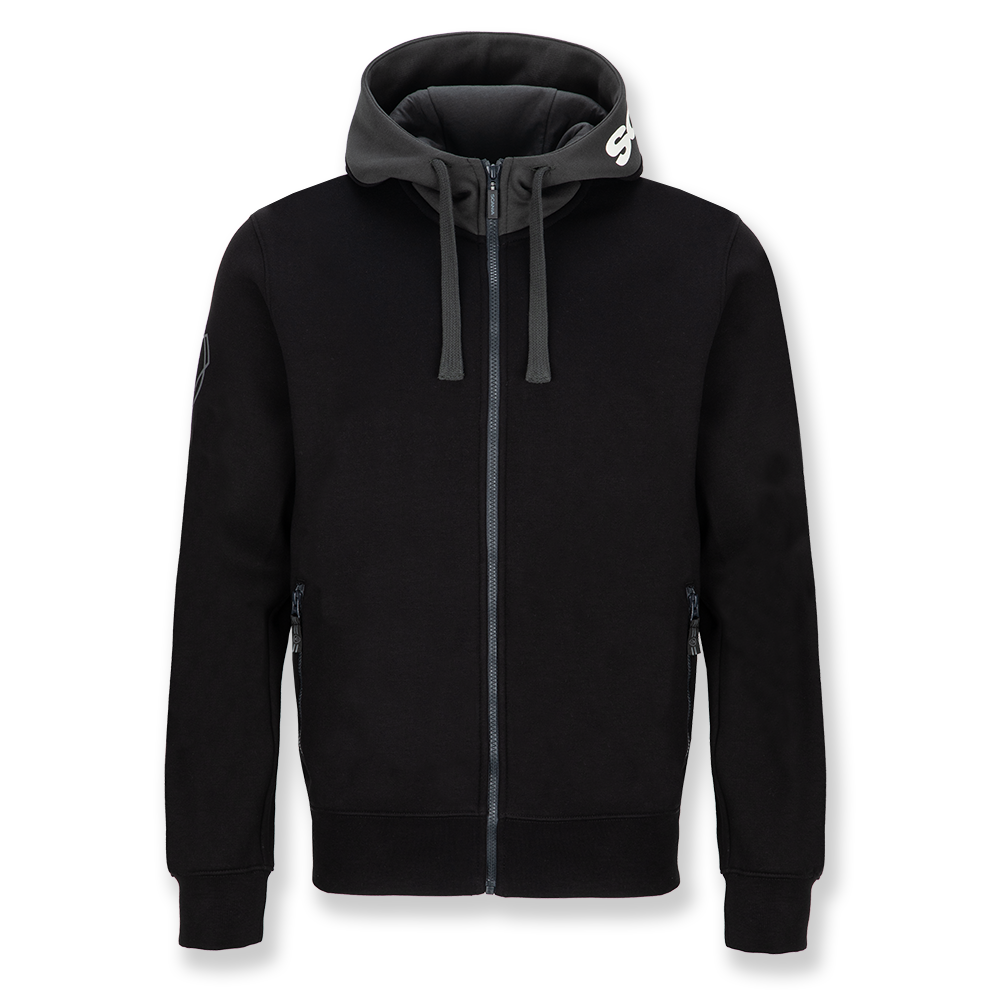 Sweat à capuche zippé noir homme