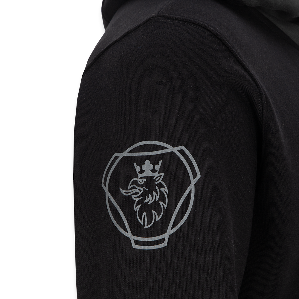 Sweat à capuche zippé noir homme