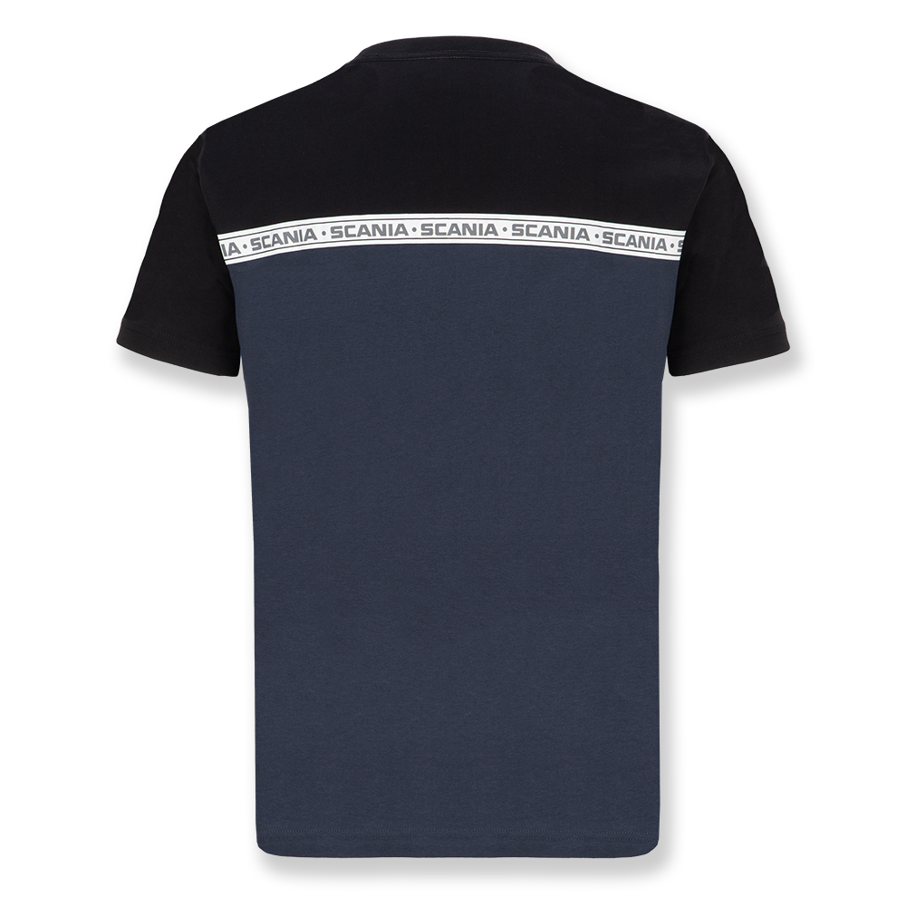 Męski T-shirt Duo retro, kolor granatowy