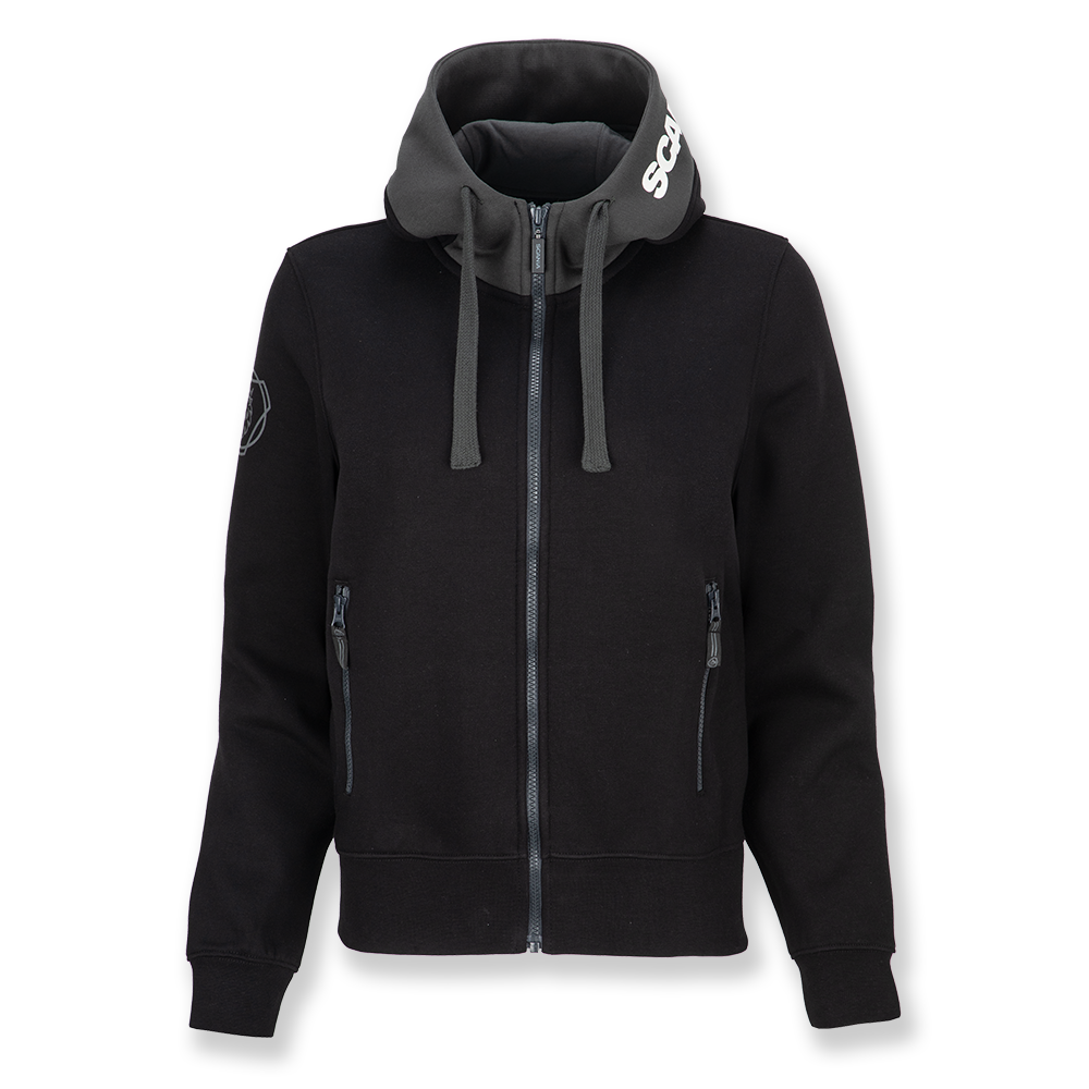 Women's Black Refined Zip Hoodie