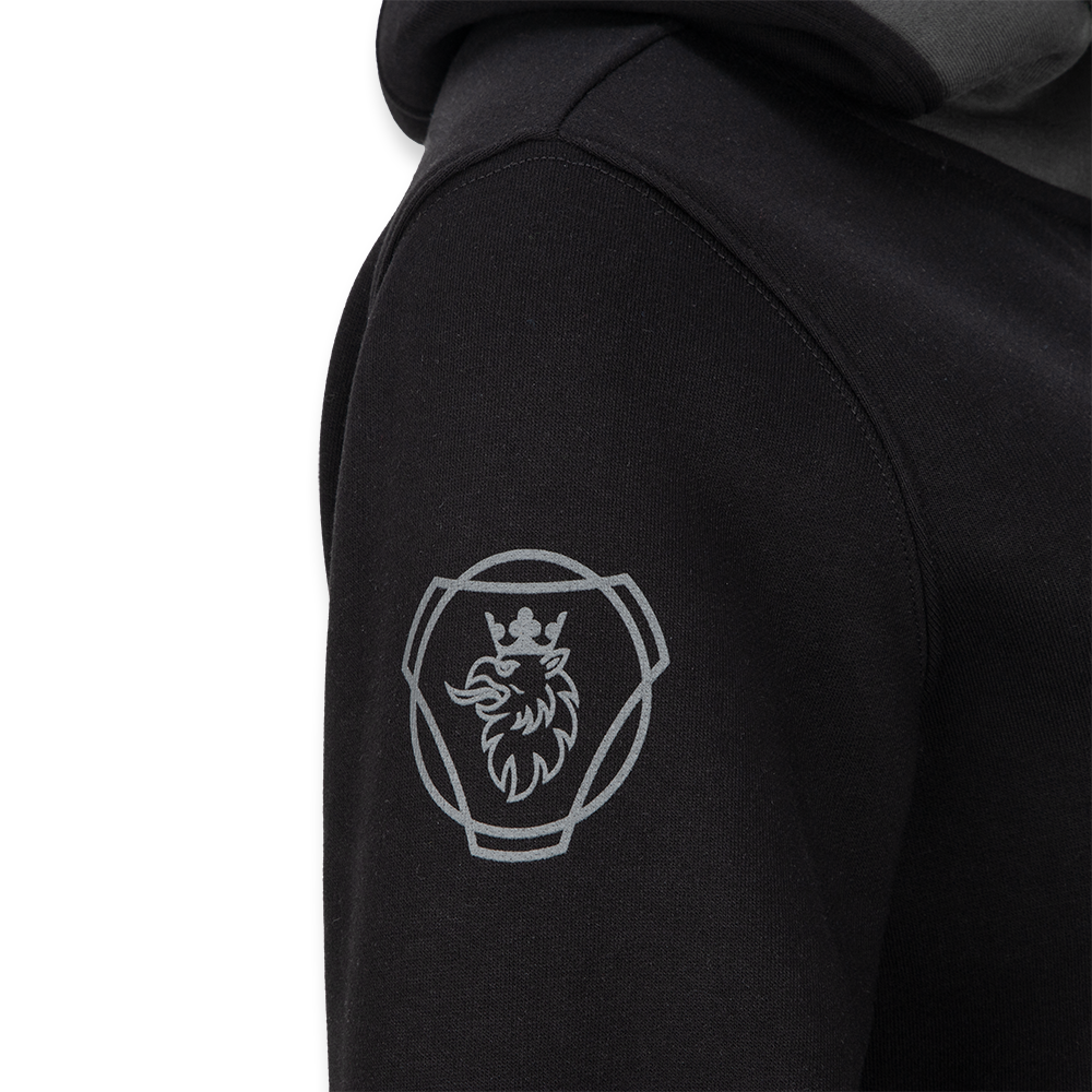 Women's Black Refined Zip Hoodie
