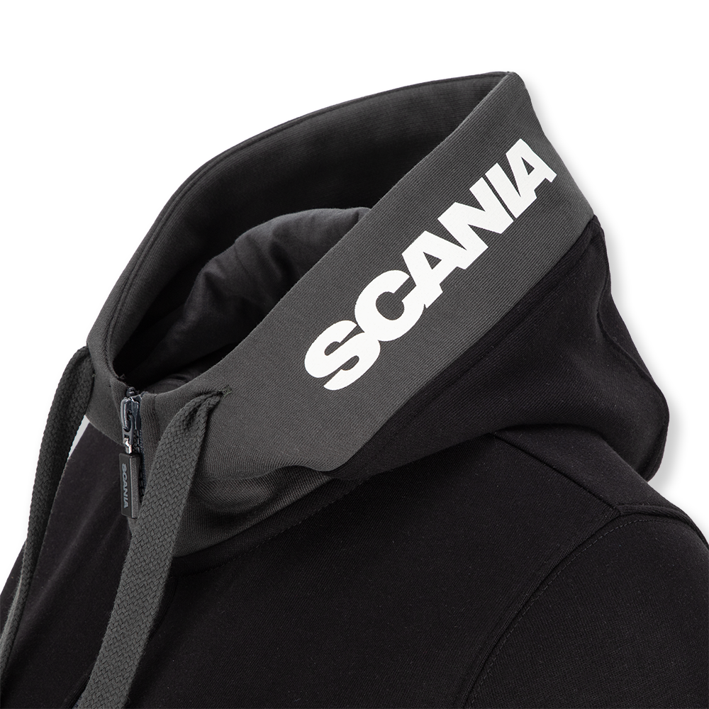 Women's Black Refined Zip Hoodie