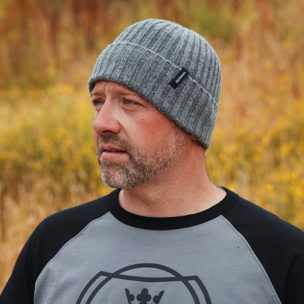 Ribbed Beanie - Grey