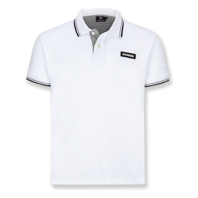 Men's White Classic Scania Pique