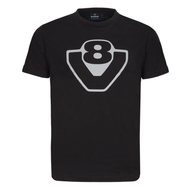 Men's Black Basic V8 T-Shirt