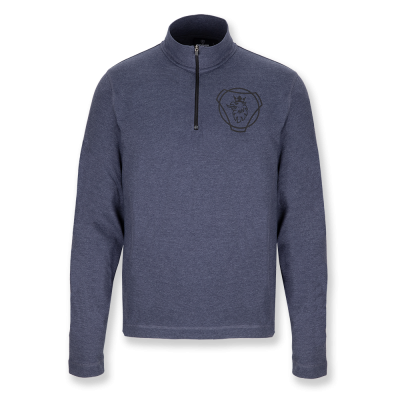 Men's 1/4 Zip Stripe Long Sleeve T-Shirt