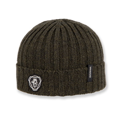 Kids Ribbed Beanie - Olive Green