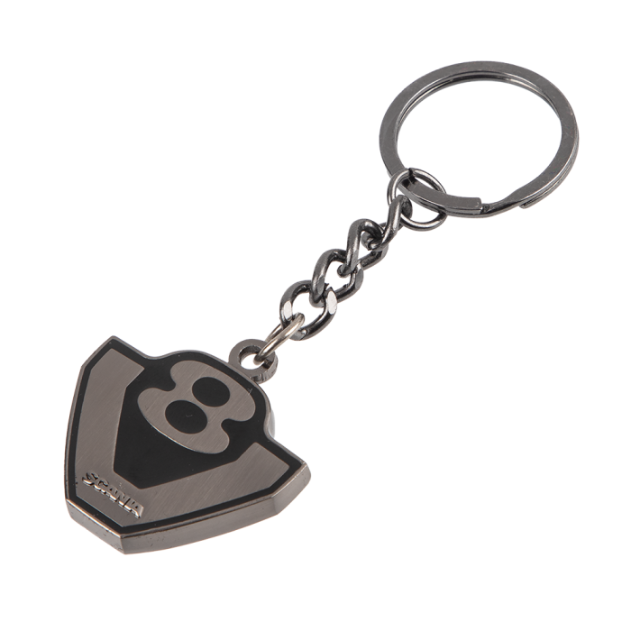 Metal V8 Keyring