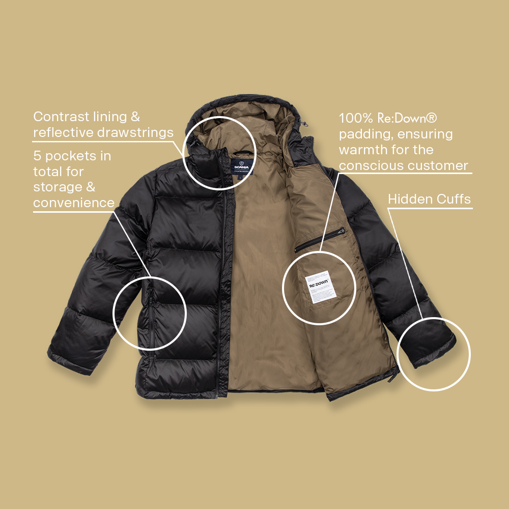 Men's Black Down Jacket