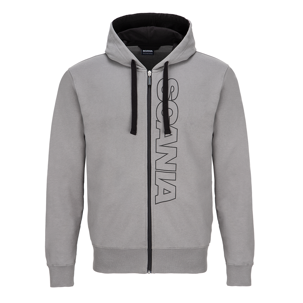 Men's Stone Grey Base Zip Hoodie