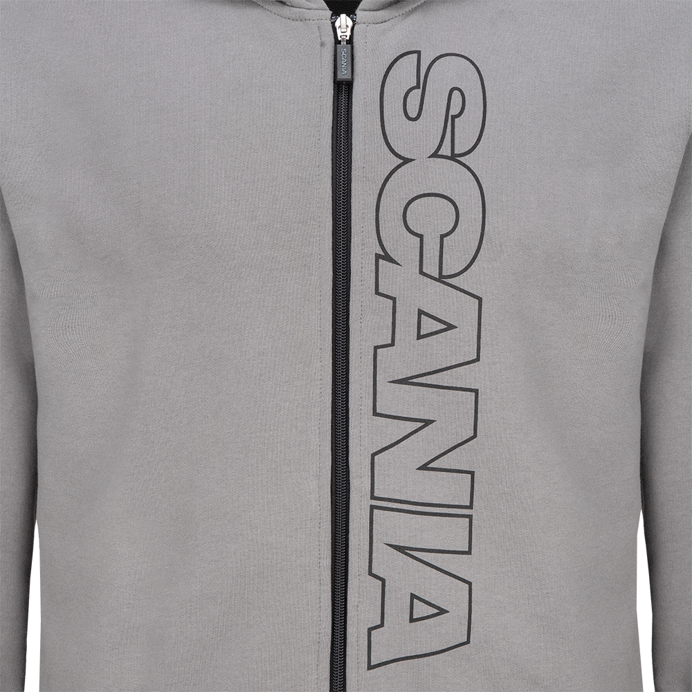 Men's Stone Grey Base Zip Hoodie