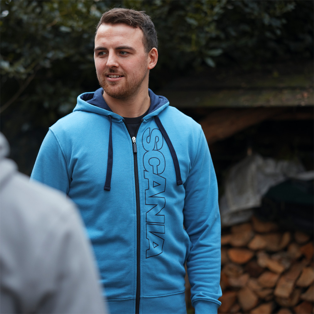 Men's Light Blue Base Zip Hoodie