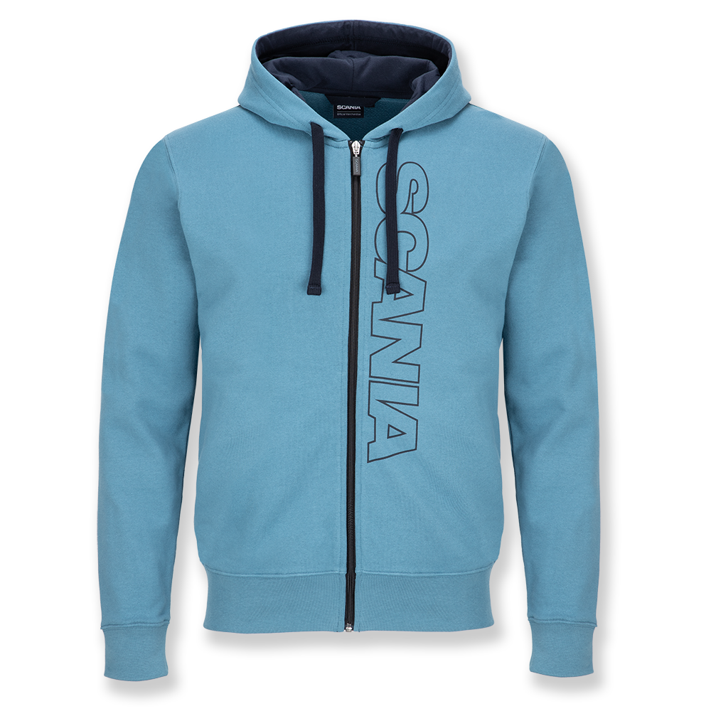 Men's Light Blue Base Zip Hoodie