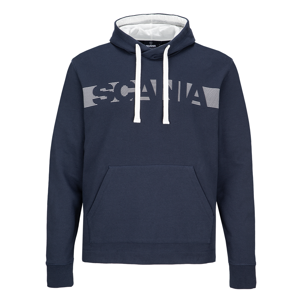 Men's Navy Striped Relaxed Hoodie