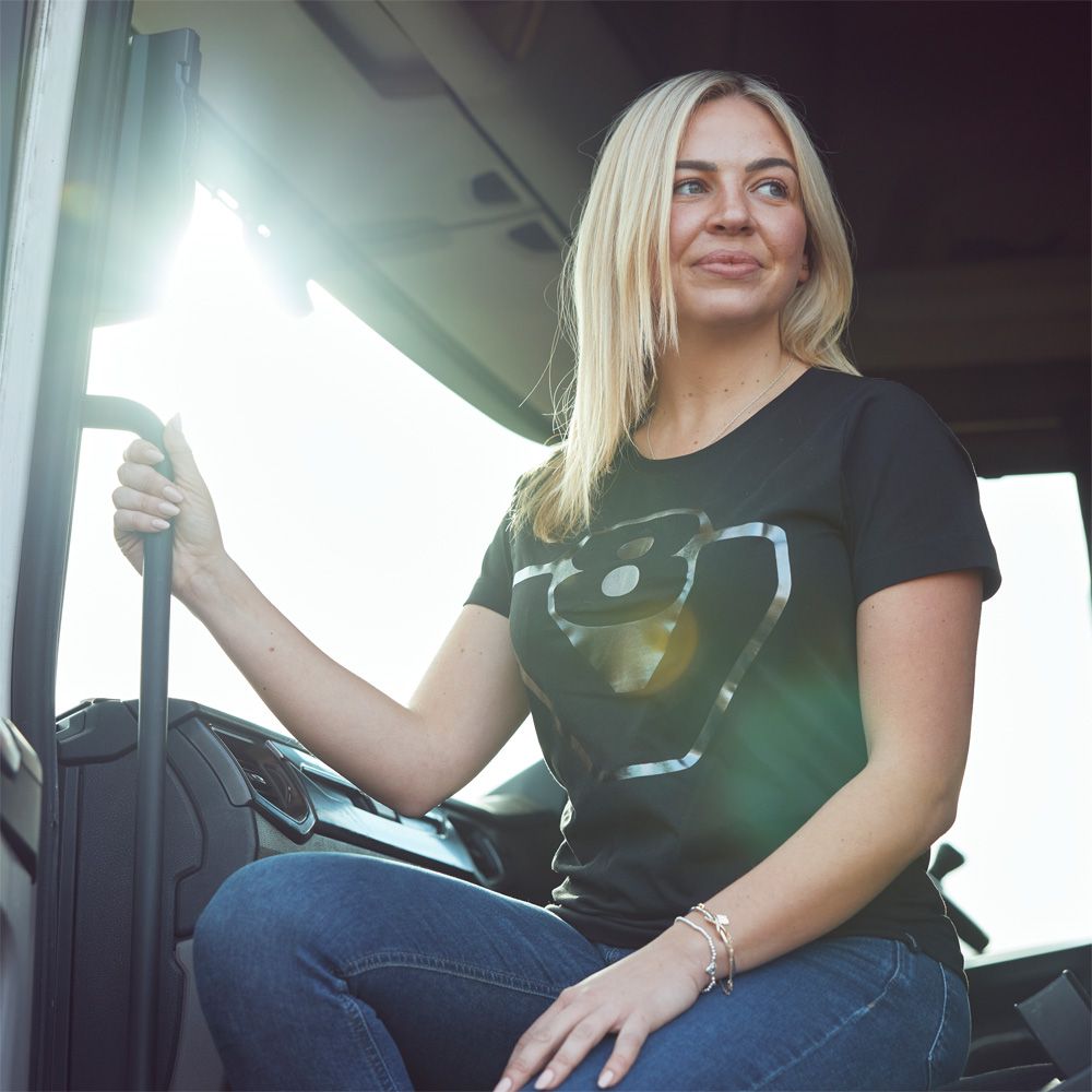 Women's Black V8 T-Shirt