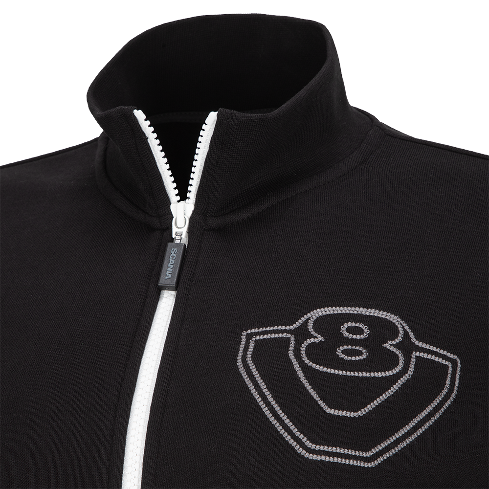 Women's Black V8 Duo Zip Sweatshirt