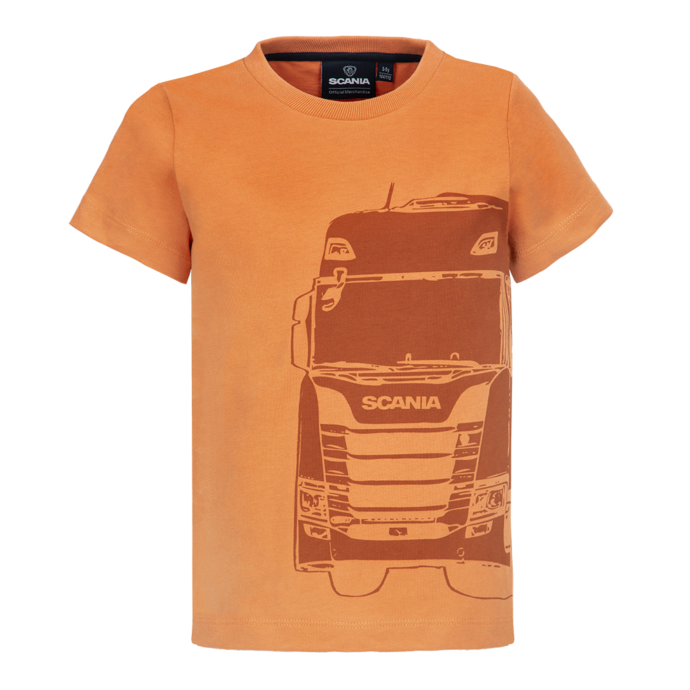 Kids Orange Truck T-Shirt