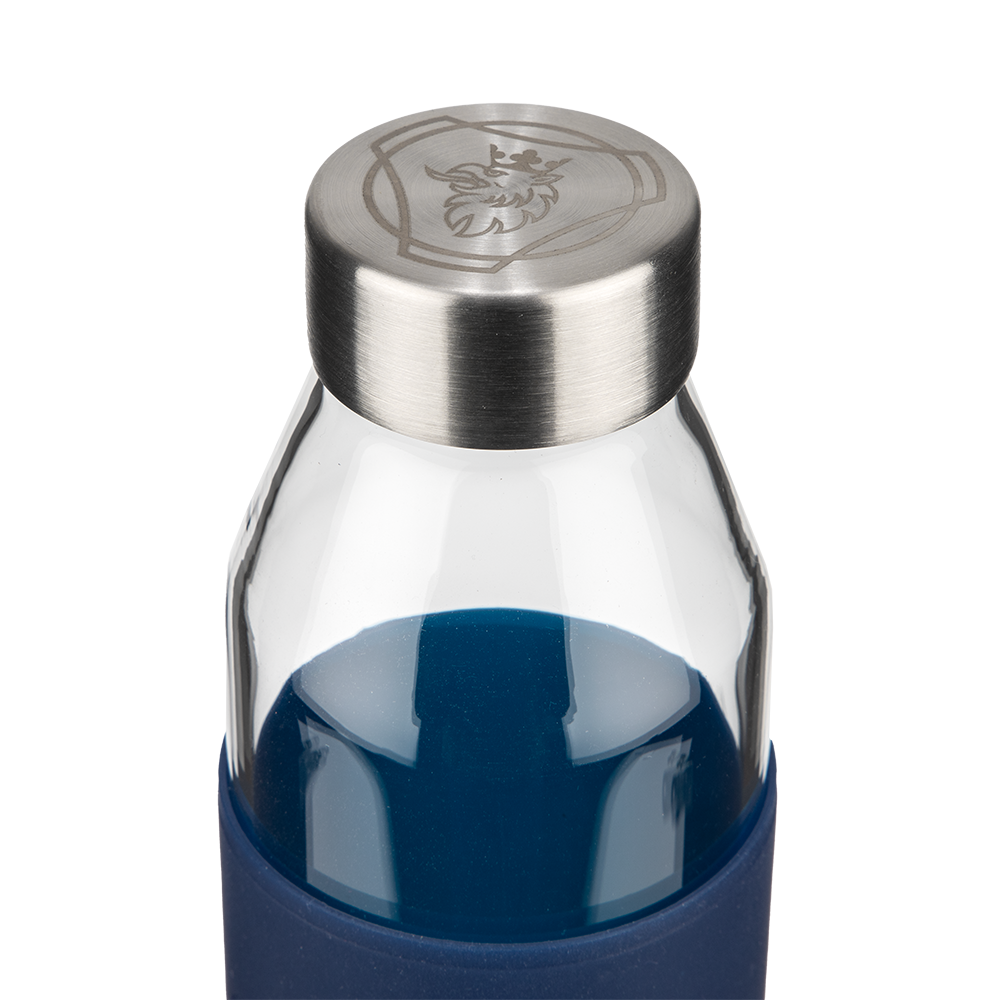 Navy Glass Bottle