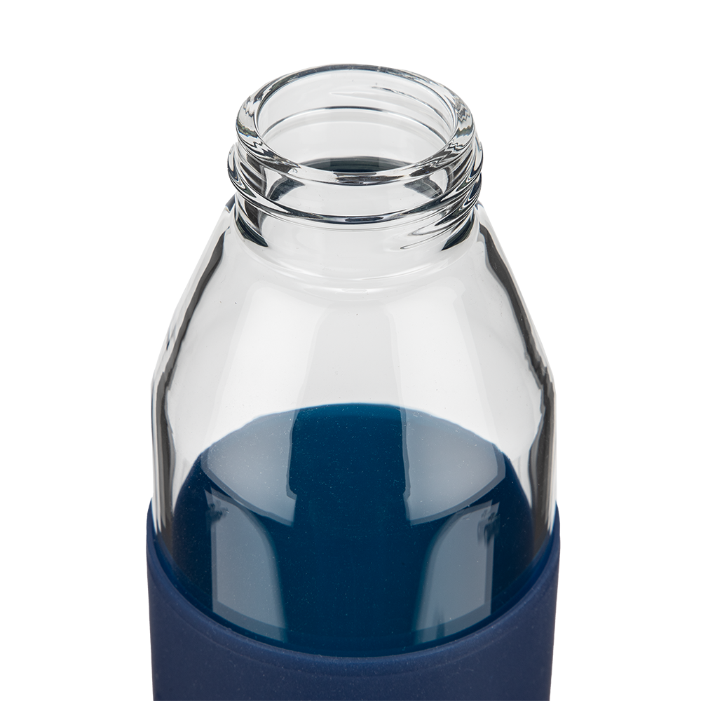 Navy Glass Bottle