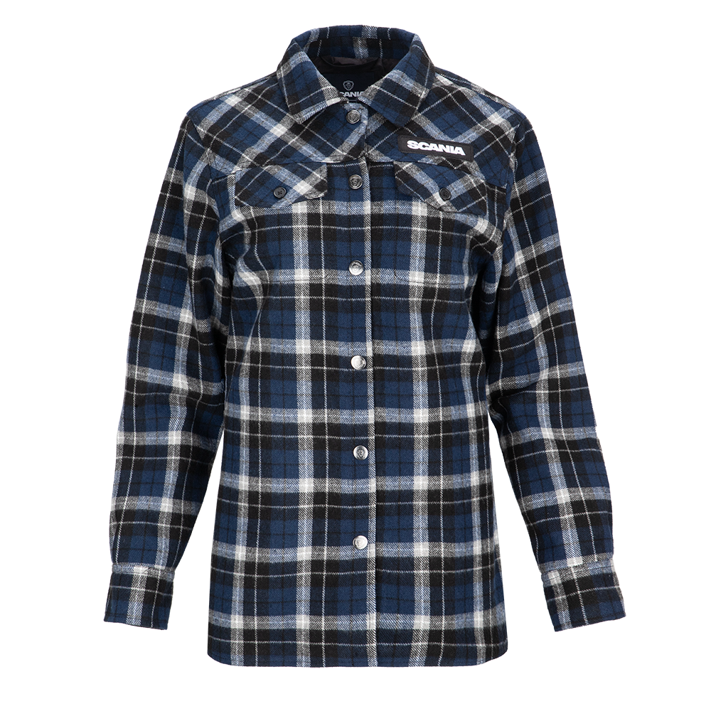 Women's Blue Checked Overshirt